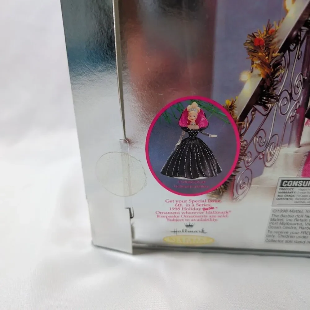 1998 Happy Holidays Barbie Special Edition Doll 20200 NRFB Hallmark Promo Mattel